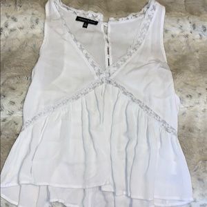 Kendall & Kylie white lace tank top